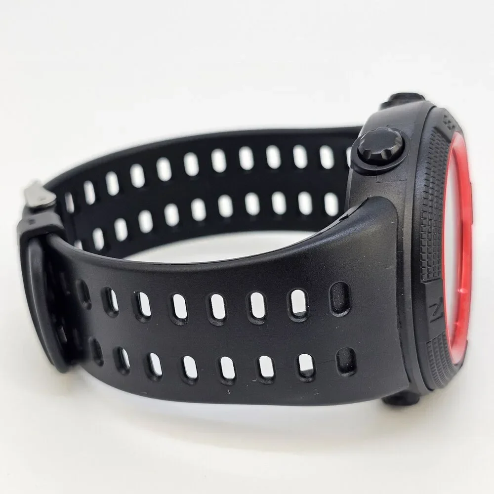 Men's Negative Display Digital Sports Watch 50MM Black Case Plastic Bands‎